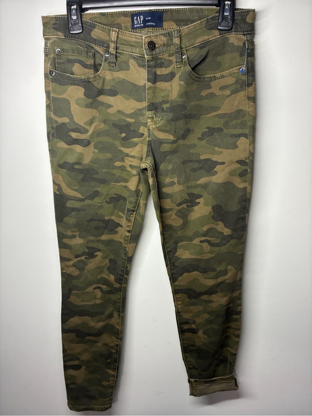 GAP Camo Skinny Jeans in Olive & Khaki